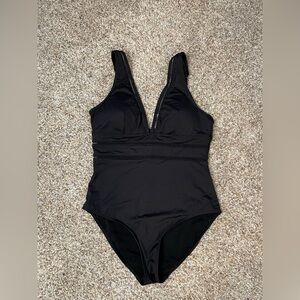 42. Sea Level Black Plunge Swimsuit, Size 10, NWOT